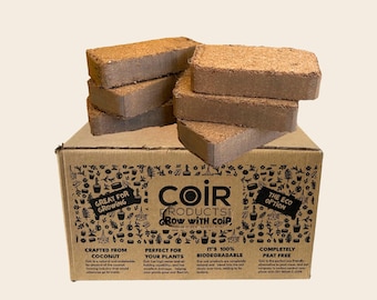 CoirProducts Peat-Free Coir Potting Mix: Natural Organic Compost, 60L (6 x 650g)