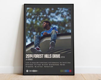 J. Cole - 2014 Forest Hills Drive - Custom Album Print - HD Album Cover - J Cole Poster - Gift Ideas | 3 Sizes Digital Download