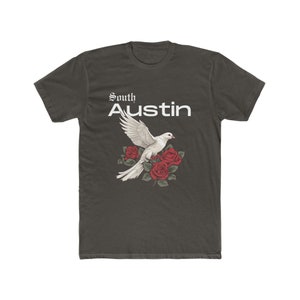 South Austin T-Shirt with Dove Carrying a Rose  Austin image 6