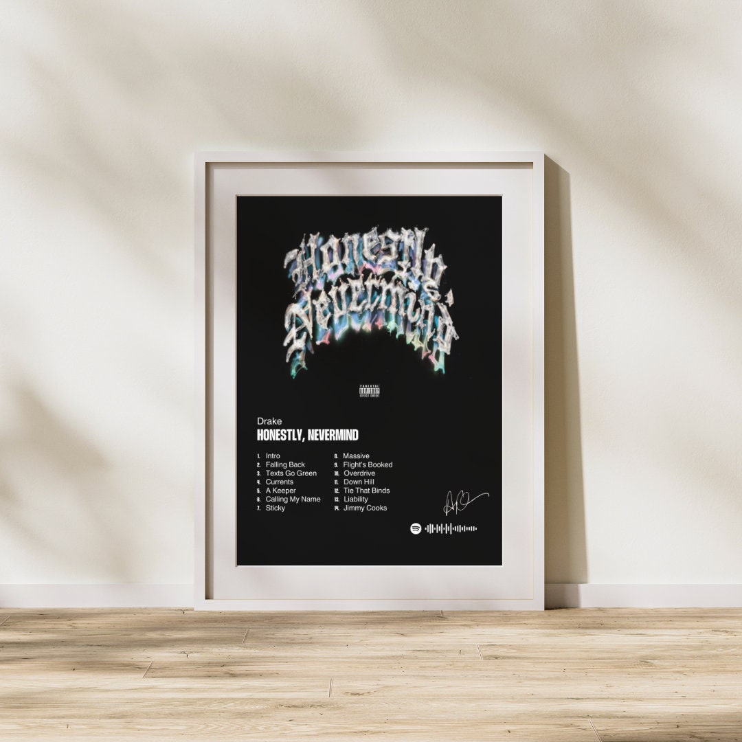 Drake 'honestly, Nevermind' Digital Poster Print - Album Cover Art
