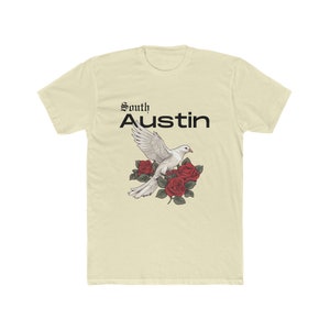 South Austin T-Shirt with Dove Carrying a Rose  Austin image 7