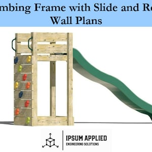 DIY Climbing Frame Plans: Kids Playset with Slide & Rock Wall (Digital Download)
