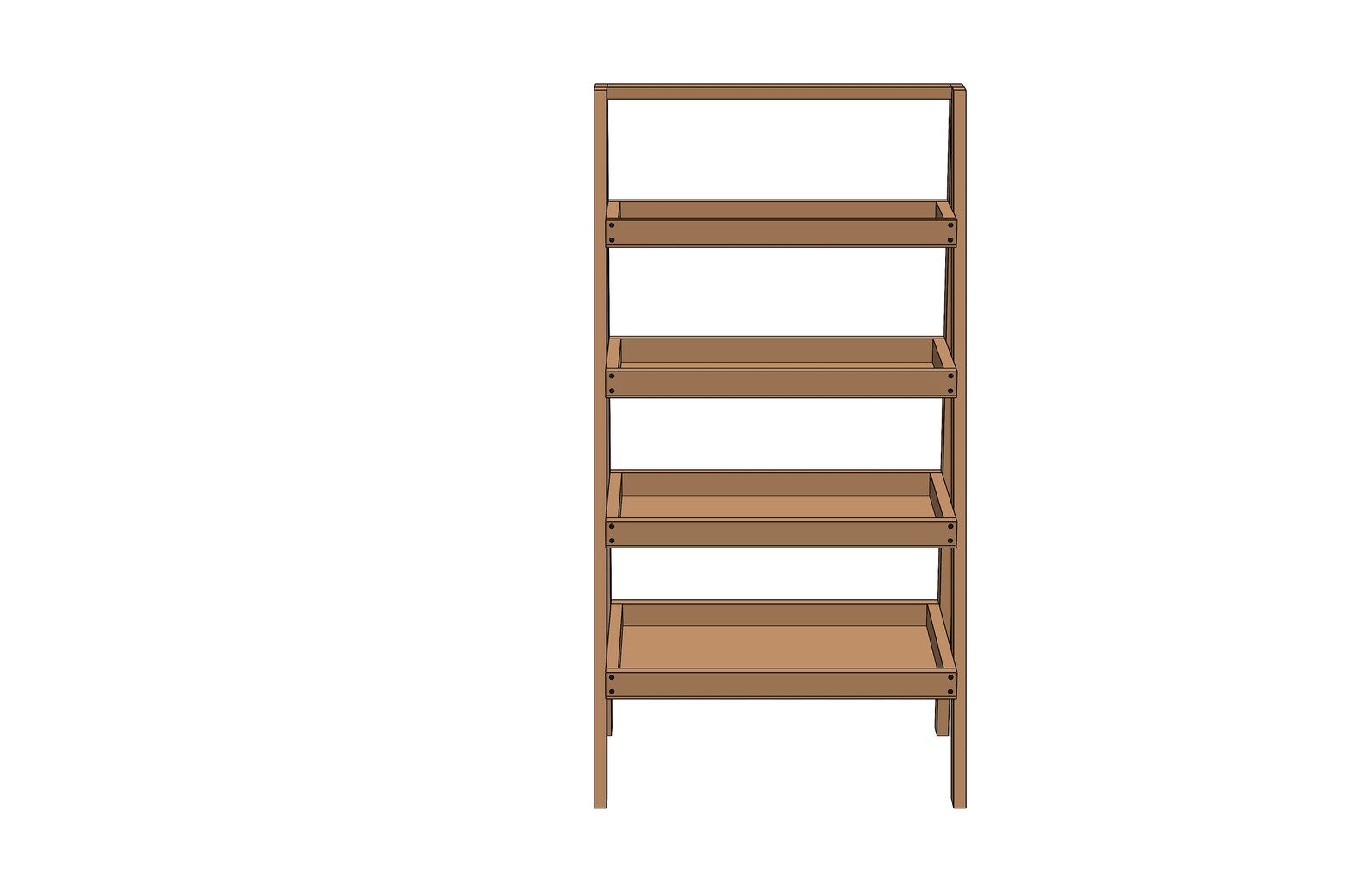 Wooden Ladder Storage Shelves Plans & Assembly Instructions Etsy
