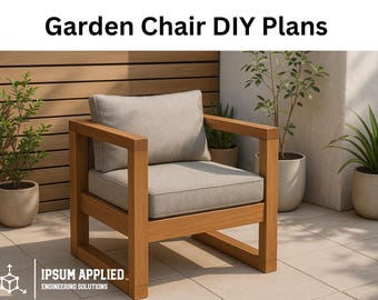 DIY Garden Chair Woodworking Plans – Outdoor Furniture Project with Step-by-Step Instructions – Digital Download Blueprint