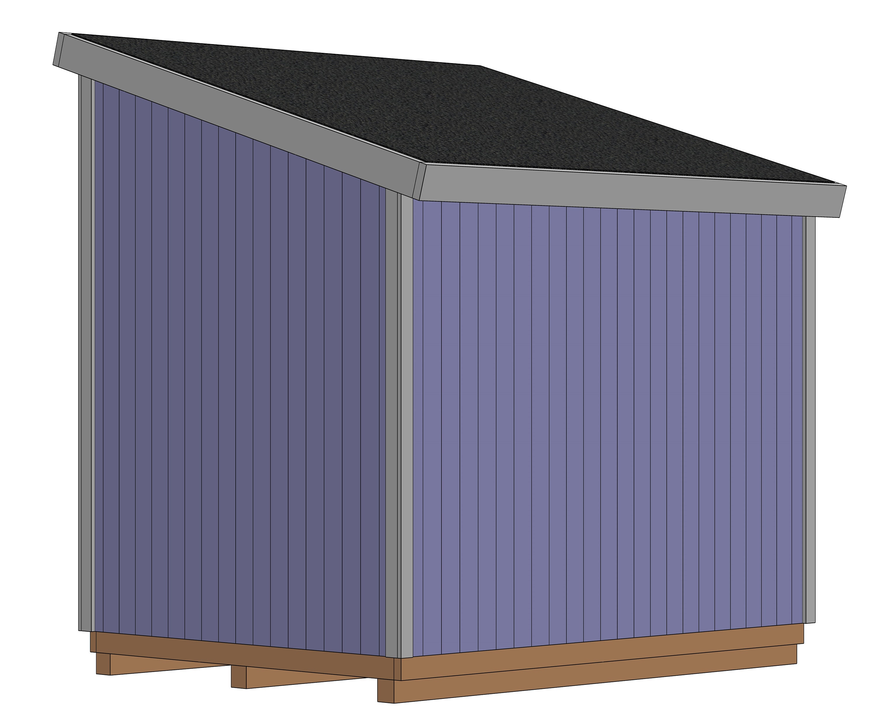 6 X 8 Lean to Shed Plans &amp; Assembly Instructions Comes With - Etsy Canada