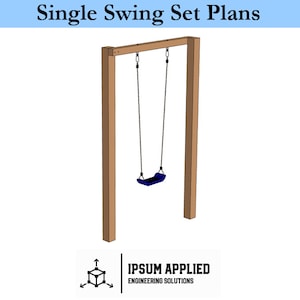 Wooden Swing Set Woodworking Plans: DIY Outdoor Playground (PDF Download)