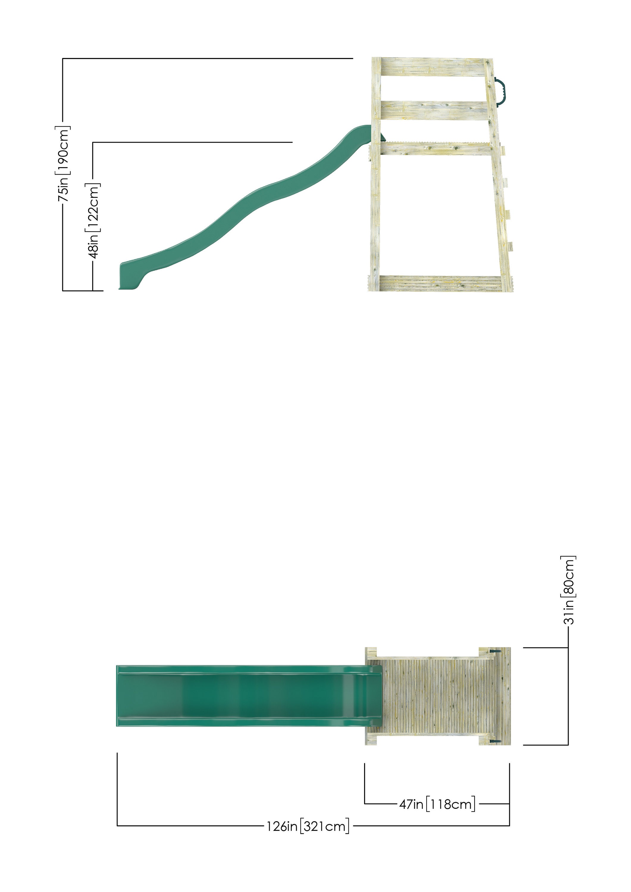 Free Standing Climbing Frame With Slide Plans & Assembly Instructions Comes With Cut List and
