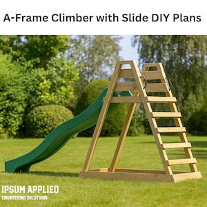 DIY Kids A-Frame Climber Plans: Woodworking Playset with Slide (PDF Download)
