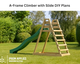 DIY Kids A-Frame Climber Plans: Woodworking Playset with Slide (PDF Download)
