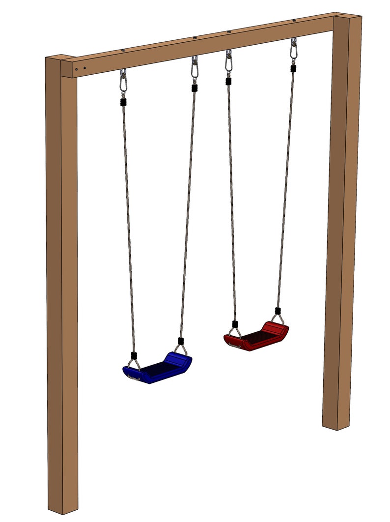 Kids Double Swing Set Plans & Assembly Instructions Comes Etsy