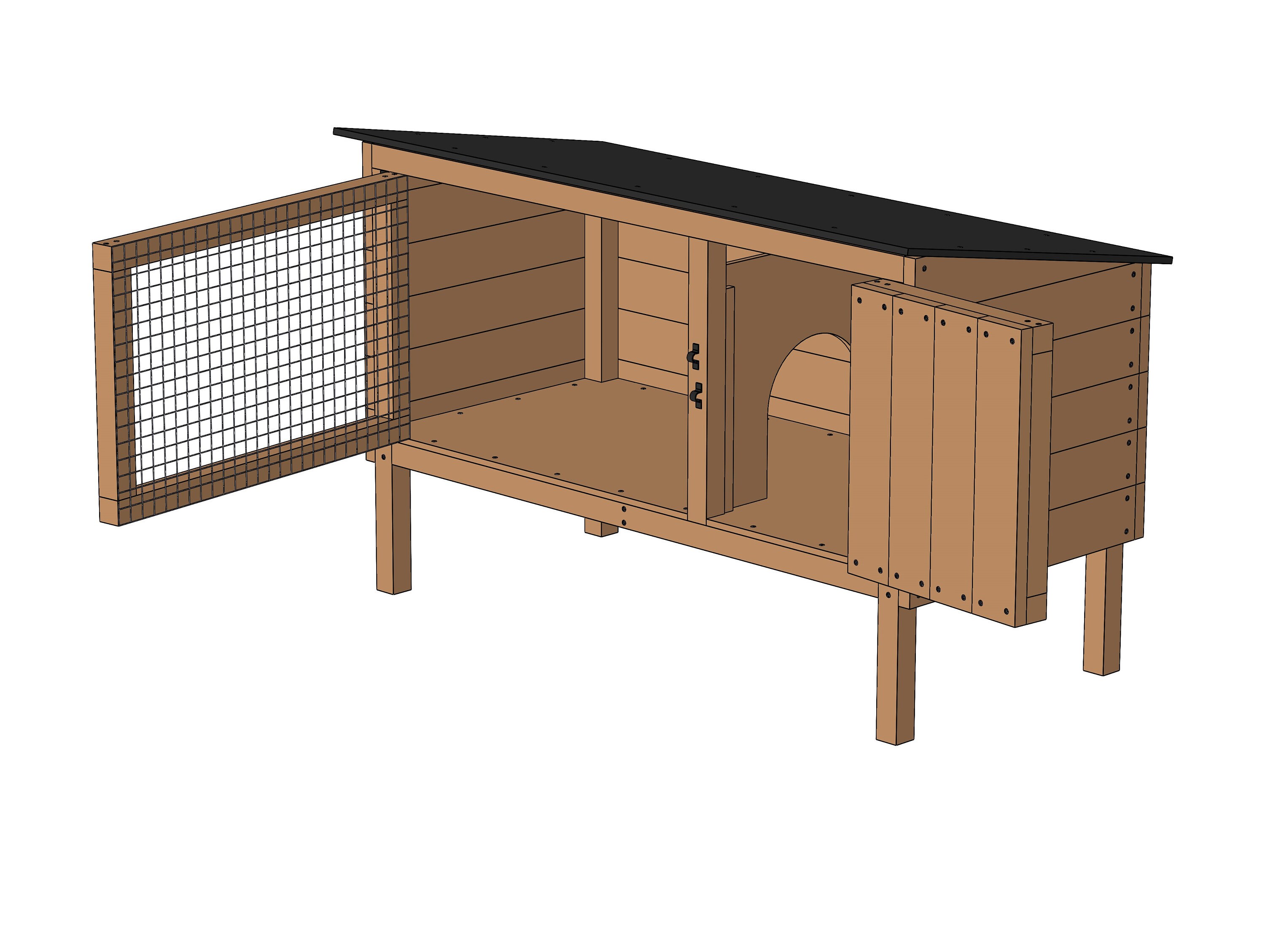 Rabbit / Guinea Pig Hutch Plans & Assembly Instructions Etsy