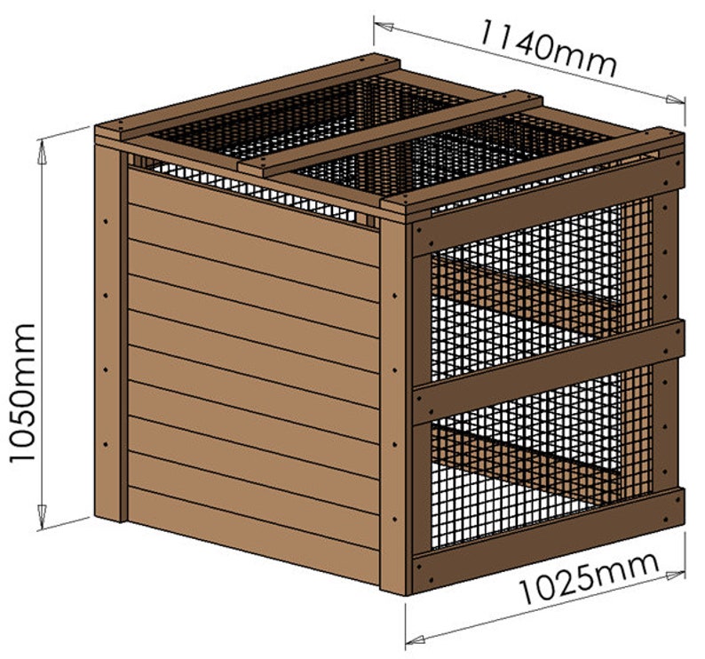 Compost Bin Plans & Assembly Instructions Comes With Cut Etsy