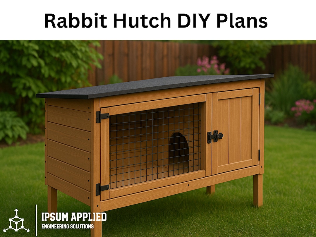 DIY Rabbit Guinea Pig Hutch Woodworking Plans (digital Download