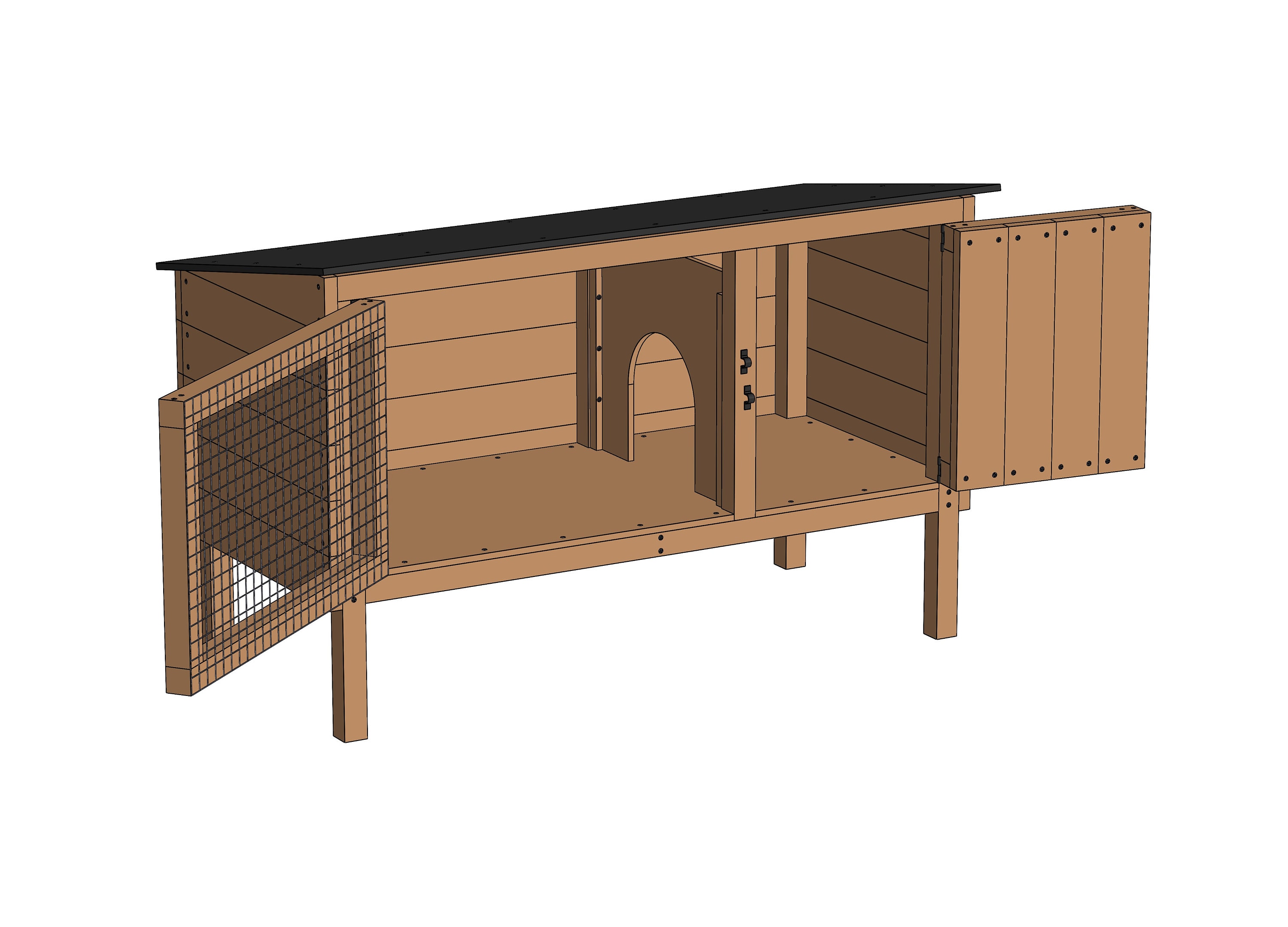 Rabbit / Guinea Pig Hutch Plans & Assembly Instructions Etsy