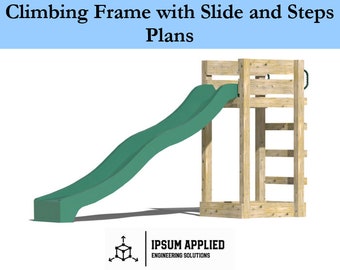 DIY Outdoor Playset Woodworking Plans: Climbing Frame with Slide & Ladder – Digital Download Project Guide