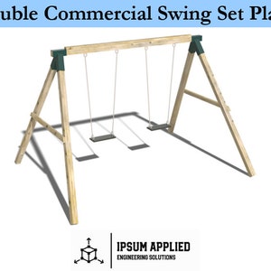 DIY Wooden Swing Set Plans: 2-Swing Outdoor Playset (PDF Download)
