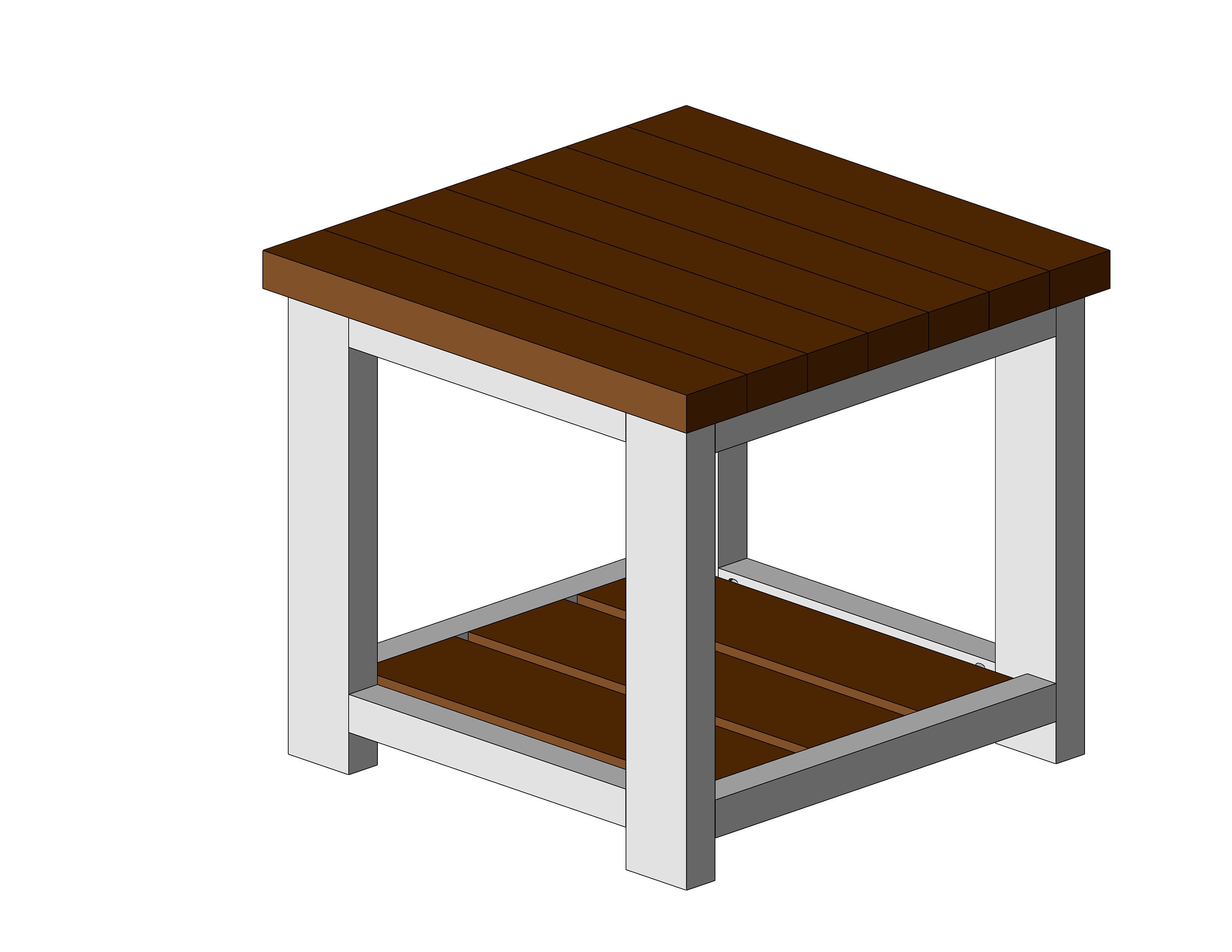 Rustic Farmhouse End Table DIY Woodworking Plans (digital PDF) - Etsy