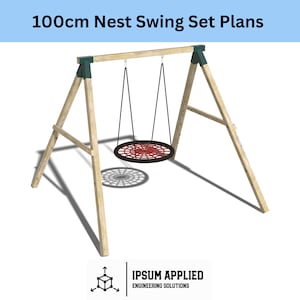 DIY Kids Nest Swing Set Woodworking Plans: 100cm Outdoor Playground (Digital Build Guide)