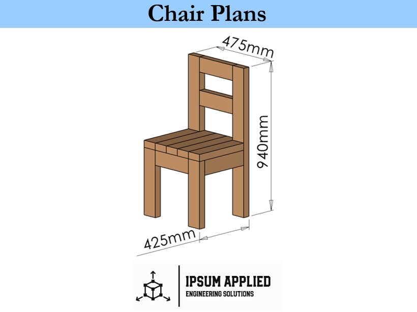 Chair 4 X 2 Plans & Assembly Instructions Comes With Cut List and Step