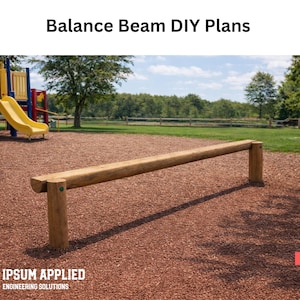 Planos de carpintería para construir una barra de equilibrio: juego infantil al aire libre (PDF)