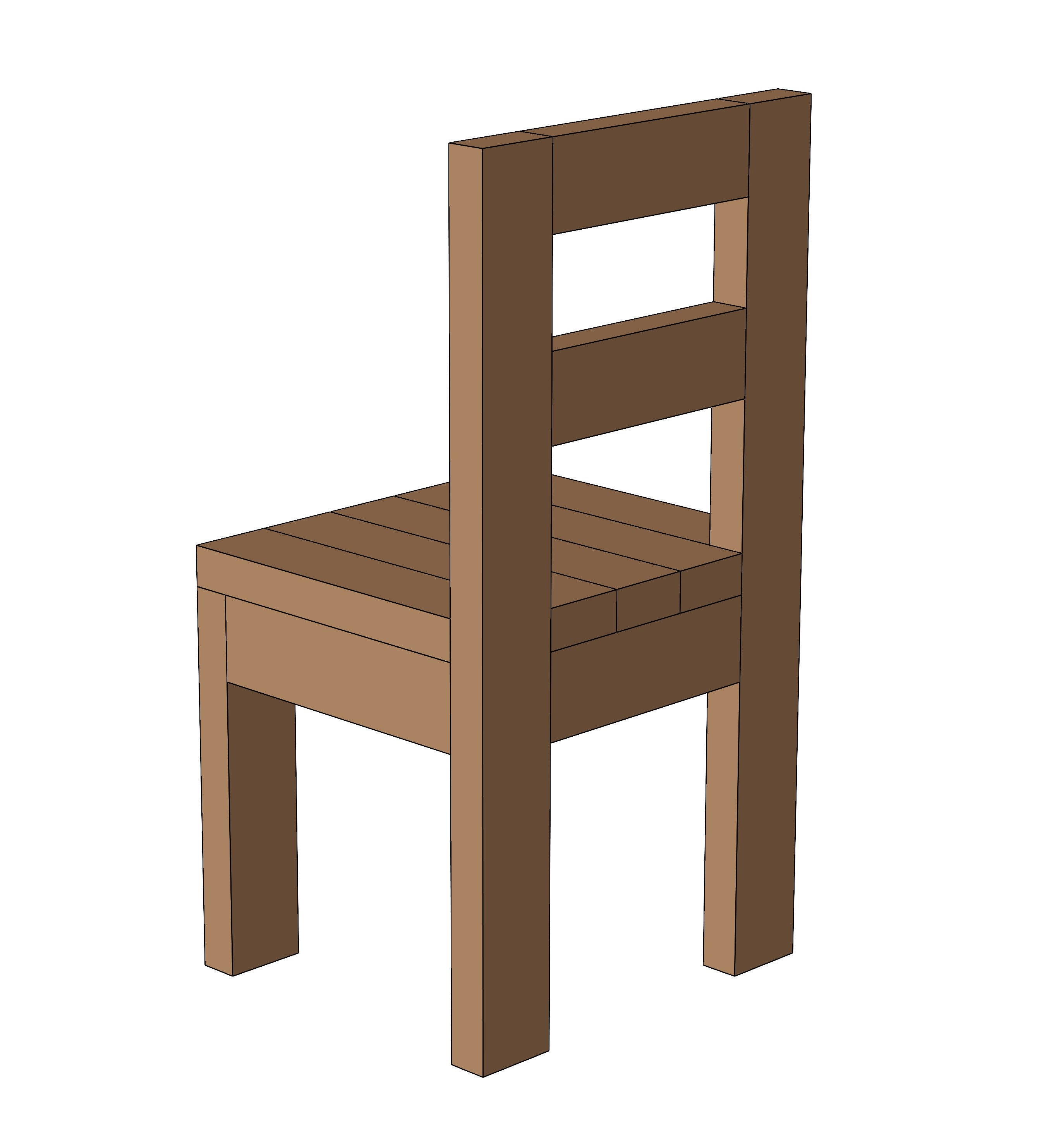 Plan houten stoelen zelf: 2 x 4 timmerhout (pdf-download) - Etsy België, image size:2691x2964