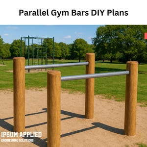 DIY-kinderen parallelle staven houtbewerkingsplannen: buitengymnastiek (digitale download)