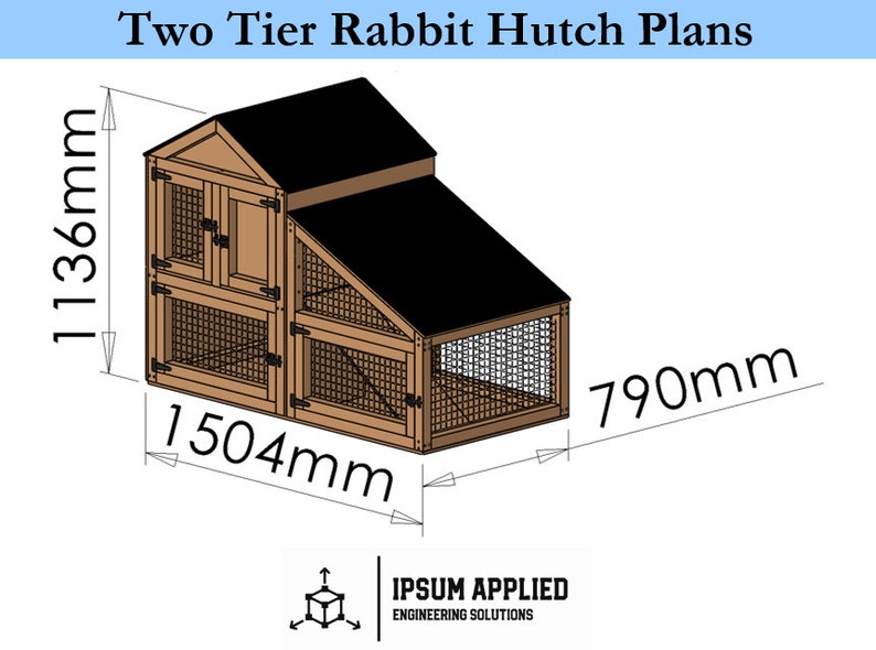 Two Tier Rabbit / Guinea Pig Hutch Plans & Assembly Etsy UK
