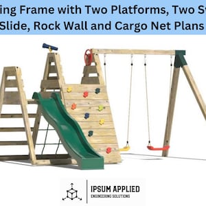 DIY Double Climbing Frame Woodworking Plans: Kids Outdoor Playground (PDF Download)