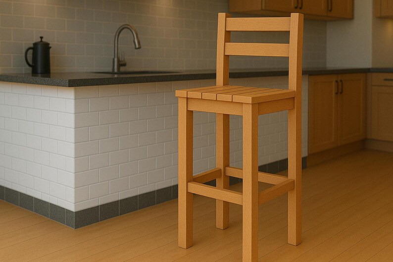 DIY Bar Stool Woodworking Plans: 2x4 Lumber Build with Step-by-Step Instructions - Digital Build Guide image 8