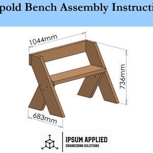 Leopold Bench Plans & Assembly Instructions - Comes with Cut List and Step-by-Step Guide