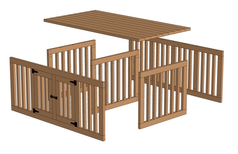 Extra Large Double Dog Kennel Plans & Assembly Instructions Comes With