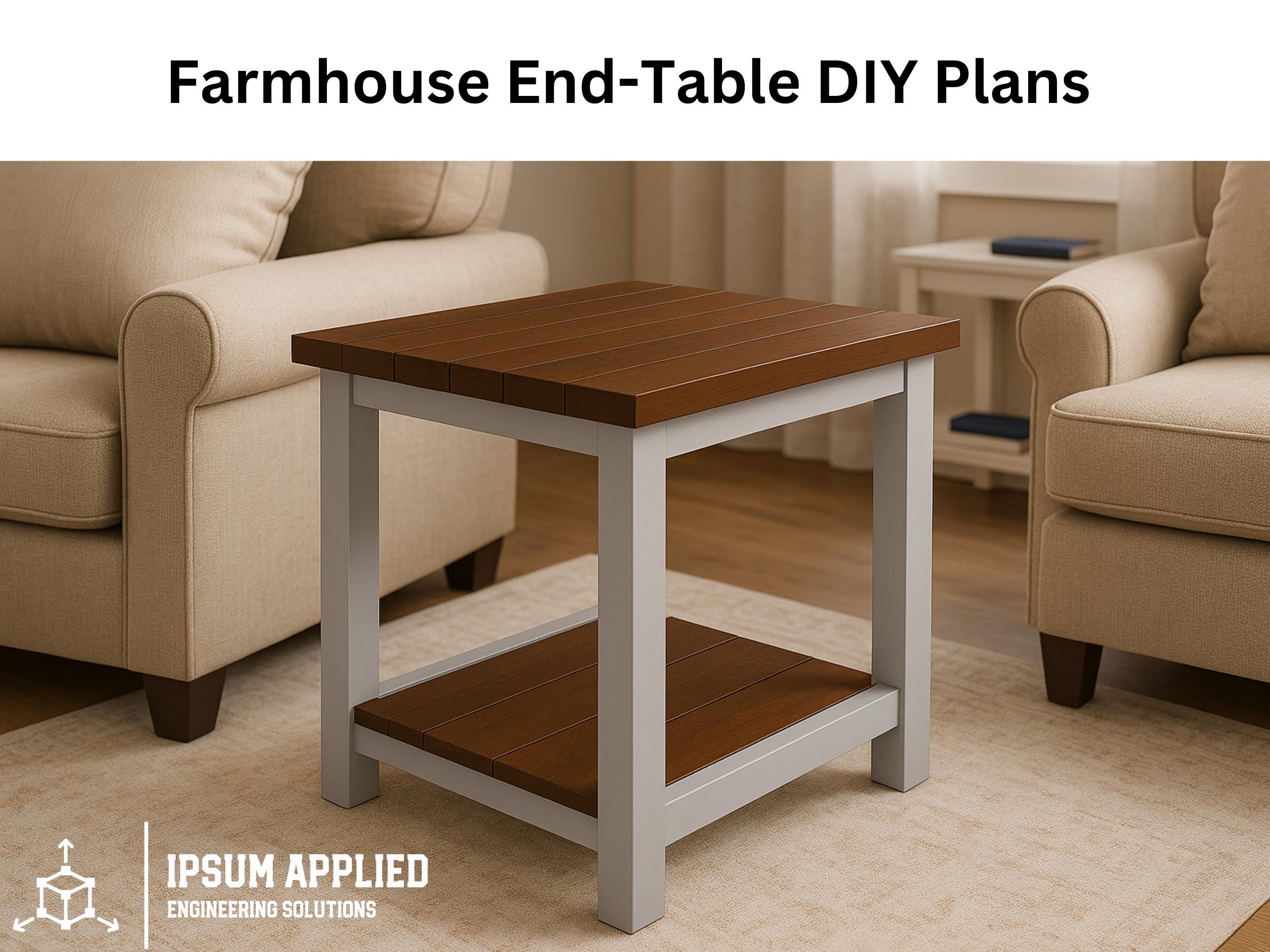 Rustic Farmhouse End Table DIY Woodworking Plans (digital PDF) - Etsy