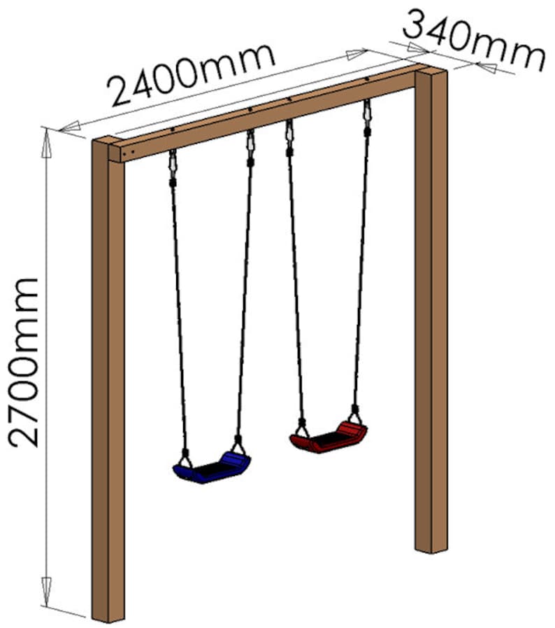 Kids Double Swing Set Plans & Assembly Instructions Comes Etsy