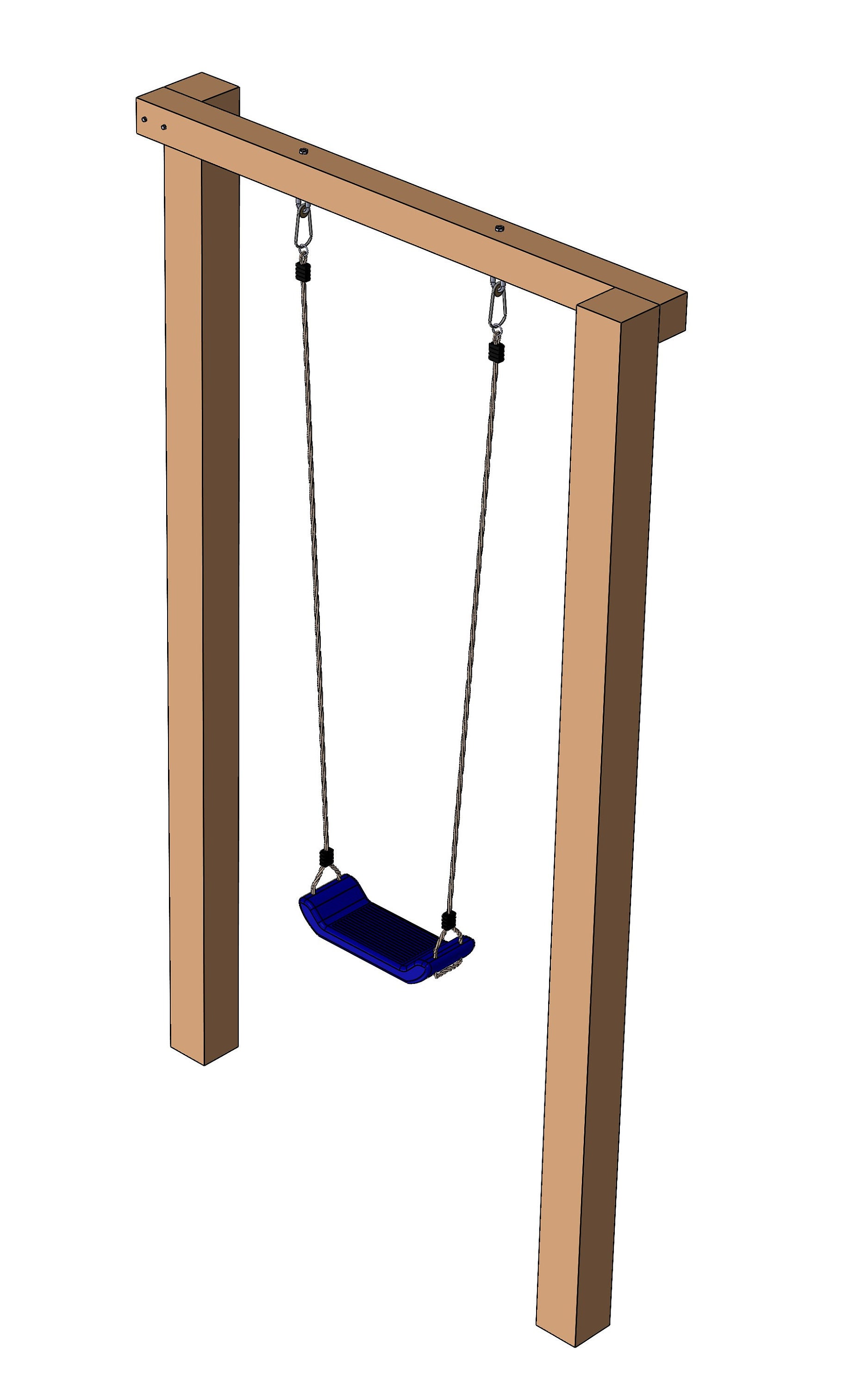 Kids Single Swing Set Plans & Assembly Instructions Comes Etsy