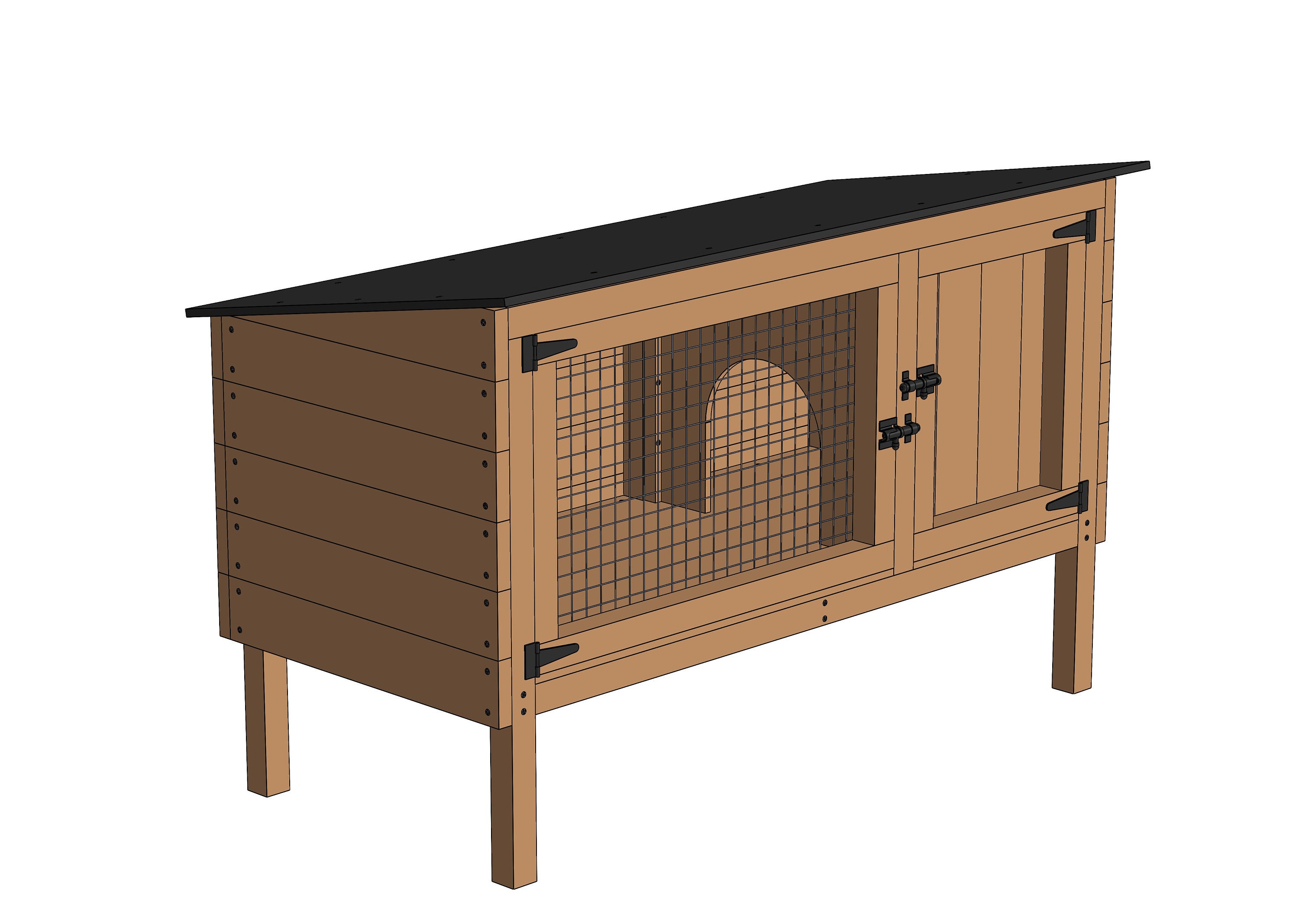 Rabbit / Guinea Pig Hutch Plans & Assembly Instructions Etsy