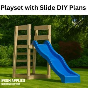 DIY Climbing Frame Woodworking Plans: Outdoor Playground with Slide (Digital Download)
