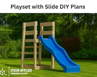 DIY Climbing Frame Woodworking Plans: Outdoor Playground with Slide (Digital Download)