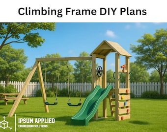 DIY Kids Climbing Frame Woodworking Plans: Backyard Playground (PDF Download)