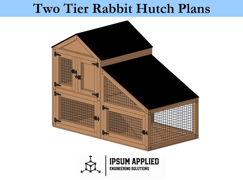 Two Tier Rabbit / Guinea Pig Hutch Plans & Assembly Etsy Australia