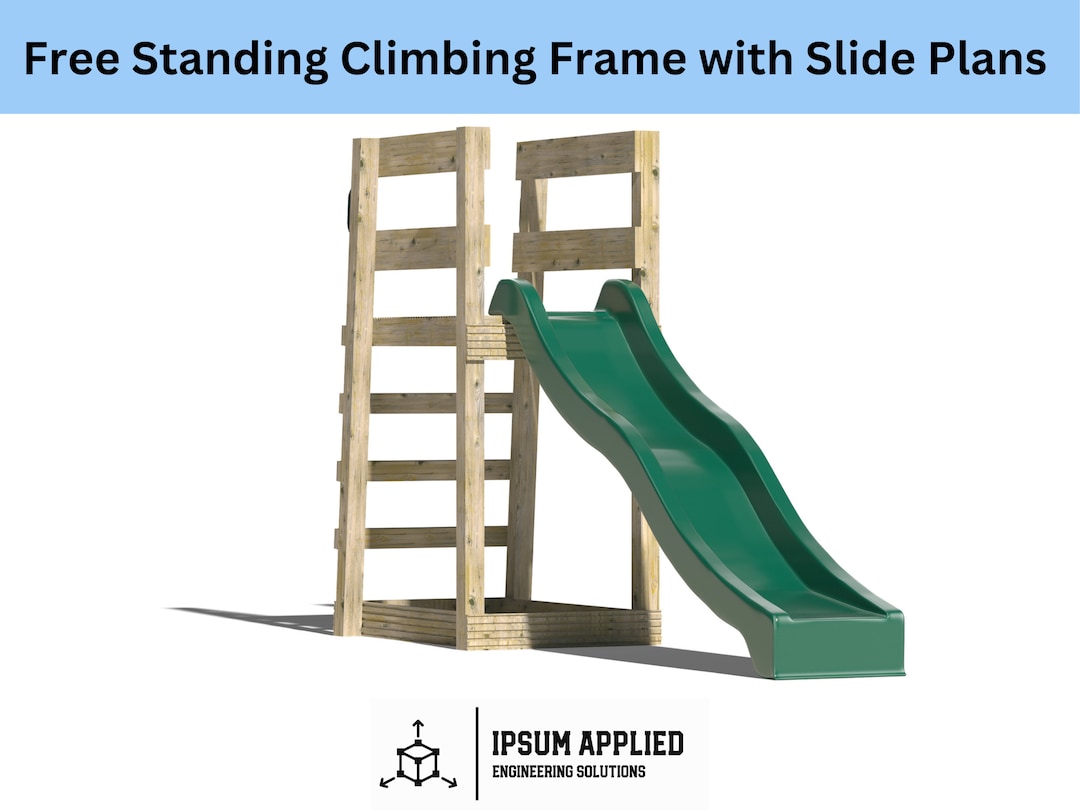 Climbing Frame Rebo Wooden Swing Rebo Slide 8ft Rebo Slide And