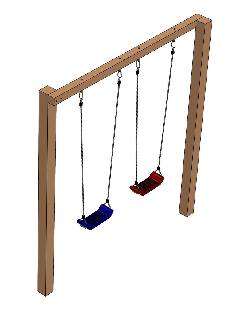 Kids Double Swing Set Plans & Assembly Instructions Comes Etsy