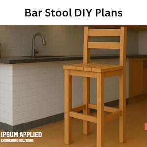 DIY Bar Stool Woodworking Plans: 2x4 Lumber Build with Step-by-Step Instructions - Digital Build Guide