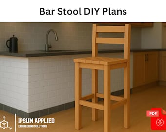 DIY Bar Stool Woodworking Plans: 2x4 Lumber Build with Step-by-Step Instructions - Digital Build Guide