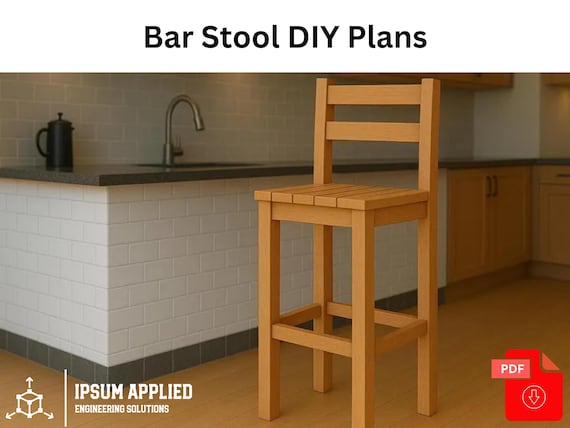 DIY Bar Stool Woodworking Plans: 2x4 Lumber Build with Step-by-Step Instructions - Digital Build Guide