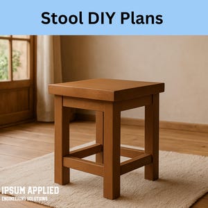 Compact Wooden Stool Woodworking Plans – Beginner DIY Project with Step-by-Step Instructions – Digital Download Blueprint