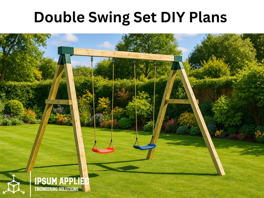 DIY Double Swing Set Woodworking Plans: Step-by-step Guide (digital ...