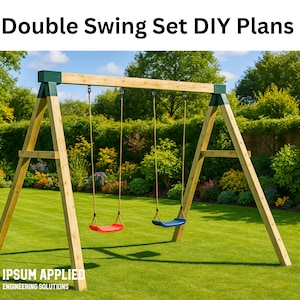 DIY Double Swing Set Woodworking Plans: Step-by-Step Guide (Digital Download)