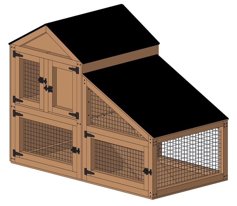 Two Tier Rabbit / Guinea Pig Hutch Plans & Assembly Etsy UK