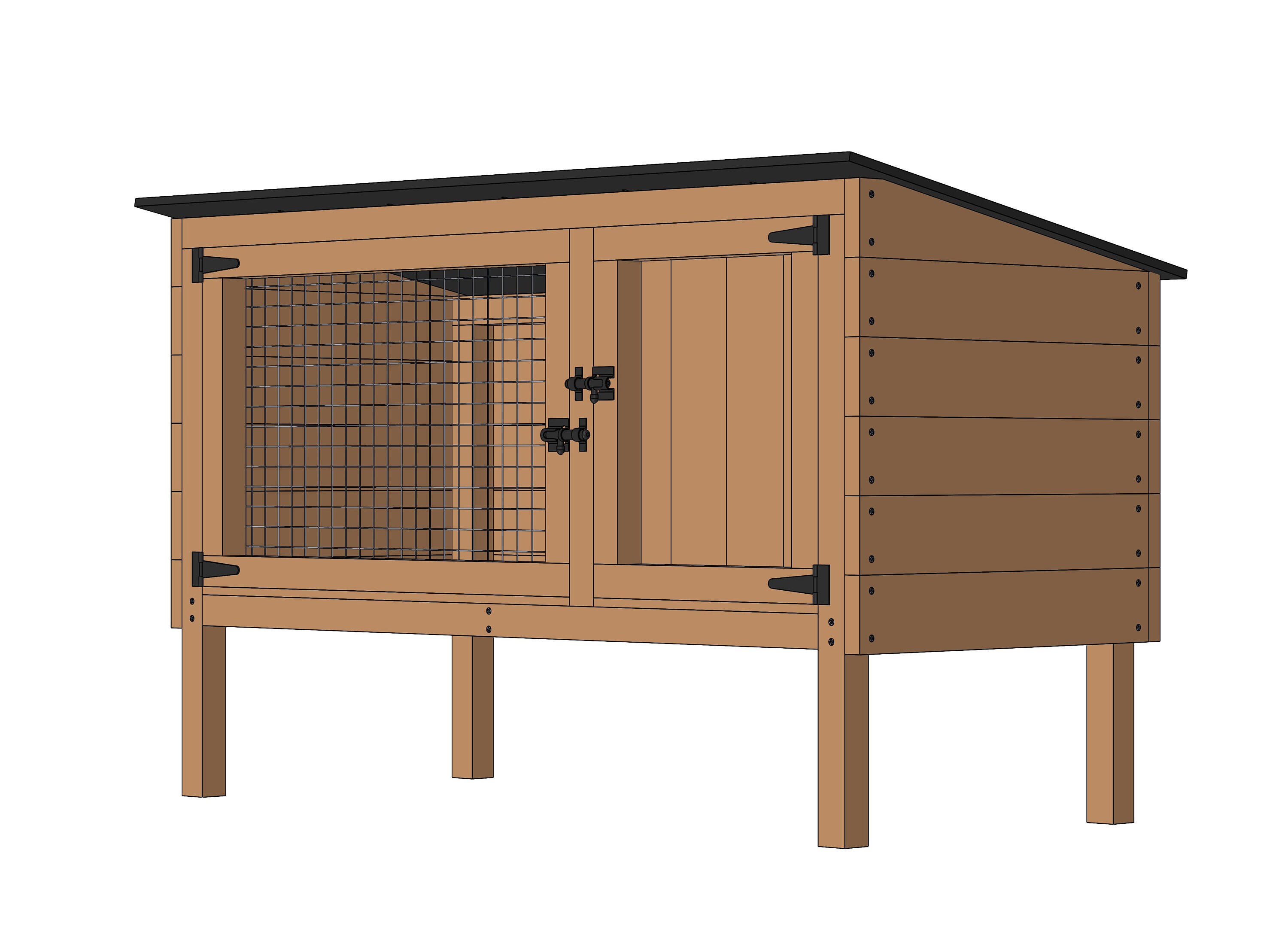 Rabbit / Guinea Pig Hutch Plans & Assembly Instructions Etsy