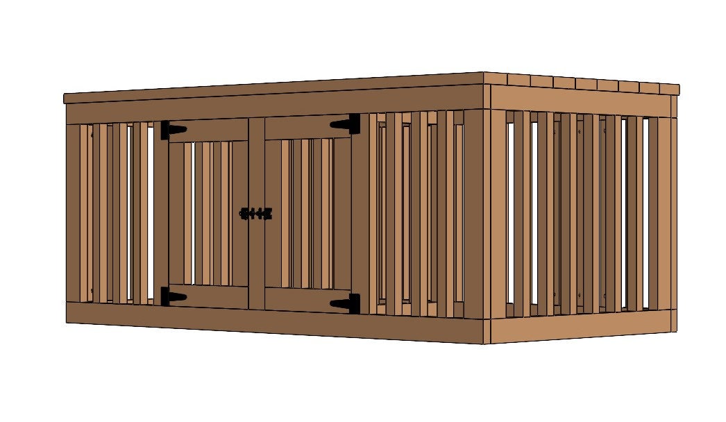 Extra Large Double Dog Kennel Plans & Assembly Instructions Comes With